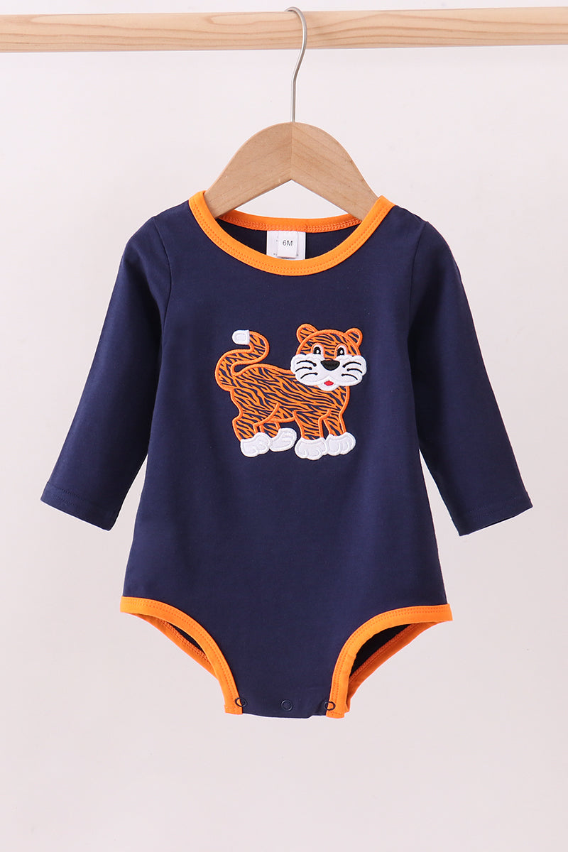 Premium Navy Auburn tiger applique bubble - Aaria Tees Aaria Tees