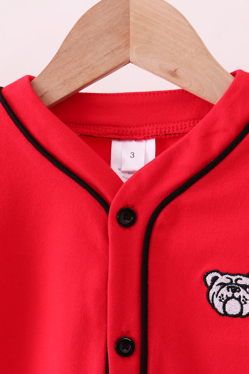 Premium Red Georgia bulldog embroidery cardigan - Aaria Tees Aaria Tees