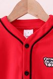 Premium Red Georgia bulldog embroidery cardigan - Aaria Tees Aaria Tees