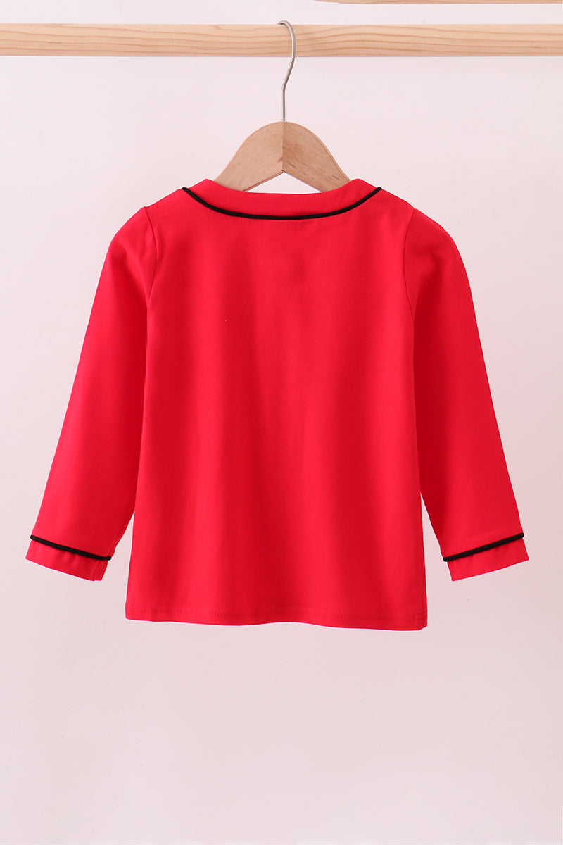 Premium Red Georgia bulldog embroidery cardigan - Aaria Tees Aaria Tees