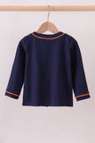 Premium Navy Auburn tiger embroidery cardigan Aaria Tees