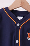 Premium Navy Auburn tiger embroidery cardigan Aaria Tees