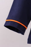 Premium Navy Auburn tiger embroidery cardigan Aaria Tees