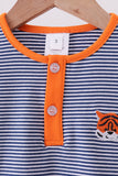Premium Blue Auburn stripe tiger top - Aaria Tees Aaria Tees