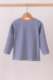 Premium Blue Auburn stripe tiger top - Aaria Tees Aaria Tees
