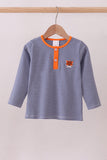 Premium Blue Auburn stripe tiger top - Aaria Tees Aaria Tees