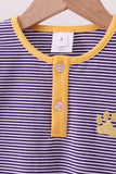 Premium Purple LSU stripe embroidery top - Aaria Tees Aaria Tees