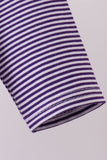 Premium Purple LSU stripe embroidery top - Aaria Tees Aaria Tees