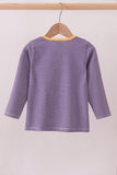Premium Purple LSU stripe embroidery top - Aaria Tees Aaria Tees