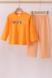 Premium Orange Tennessee football embroidery gingham pants set - Aaria Tees Aaria Tees