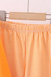 Premium Orange Tennessee football embroidery gingham pants set - Aaria Tees Aaria Tees