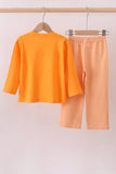 Premium Orange Tennessee football embroidery gingham pants set - Aaria Tees Aaria Tees