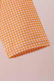 Premium Orange Tennessee embroidery gingham top - Aaria Tees Aaria Tees