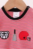 Premium Red Georgia stripe bulldog romper - Aaria Tees Aaria Tees