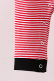 Premium Red Georgia stripe bulldog romper - Aaria Tees Aaria Tees