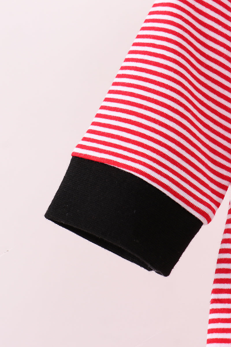 Premium Red Georgia stripe bulldog romper - Aaria Tees Aaria Tees