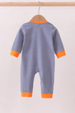 Premium Blue Auburn stripe tiger romper Aaria Tees