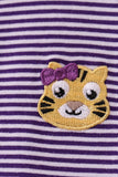 Premium Purple LSU stripe tiger embroidery dress - Aaria Tees Aaria Tees
