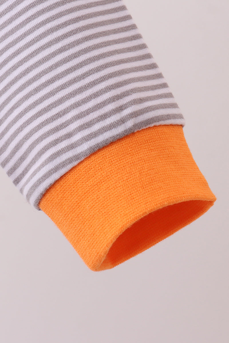 Premium Orange Tennessee stripe puppy embroidery dress - Aaria Tees Aaria Tees