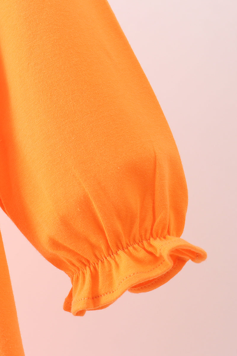 Premium Orange Tennessee puppy applique dress - Aaria Tees Aaria Tees