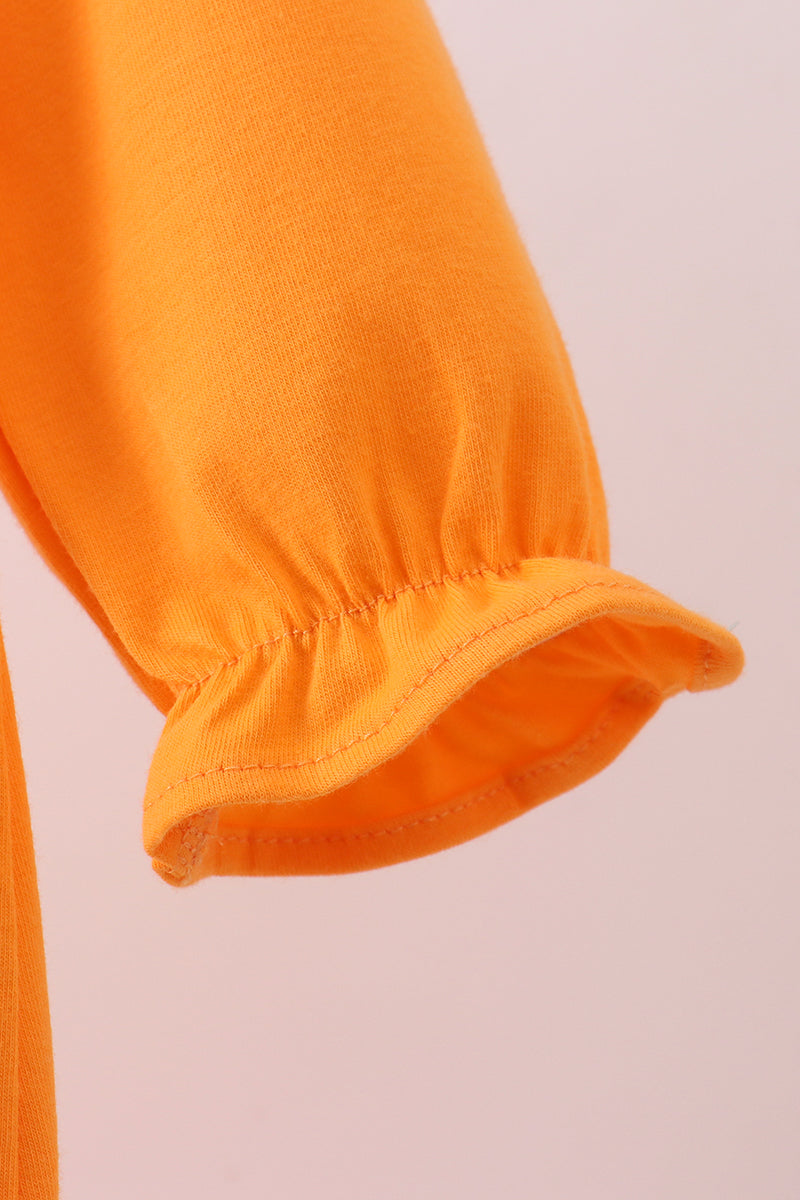 Premium Orange Tennessee puppy applique bubble - Aaria Tees Aaria Tees
