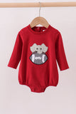 Premium Maroon Alabama elephant football applique bubble - Aaria Tees Aaria Tees