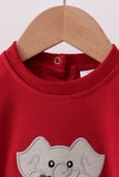 Premium Maroon Alabama elephant football applique bubble - Aaria Tees Aaria Tees