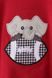 Premium Maroon Alabama elephant football applique bubble - Aaria Tees Aaria Tees