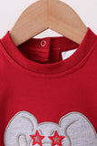 Maroon elephant Alabama football applique bubble - Aaria Tees Aaria Tees