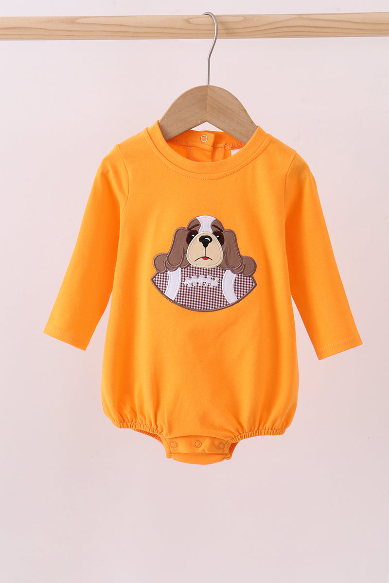 Premium Orange Tennessee puppy football applique bubble - Aaria Tees Aaria Tees