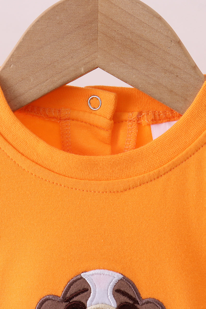 Premium Orange Tennessee puppy football applique bubble - Aaria Tees Aaria Tees