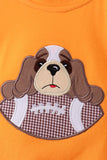 Premium Orange Tennessee puppy football applique bubble - Aaria Tees Aaria Tees