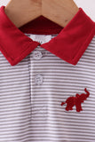 Premium Maroon Alabama elephant embroidery stripe bubble - Aaria Tees Aaria Tees