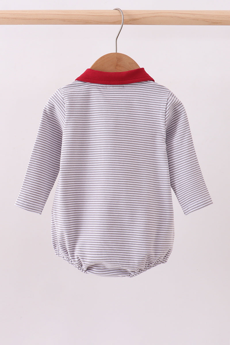 Premium Maroon Alabama elephant embroidery stripe bubble - Aaria Tees Aaria Tees