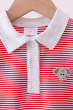 Premium Red Tennessee stripe elephant embroidery button down shirt - Aaria Tees Aaria Tees