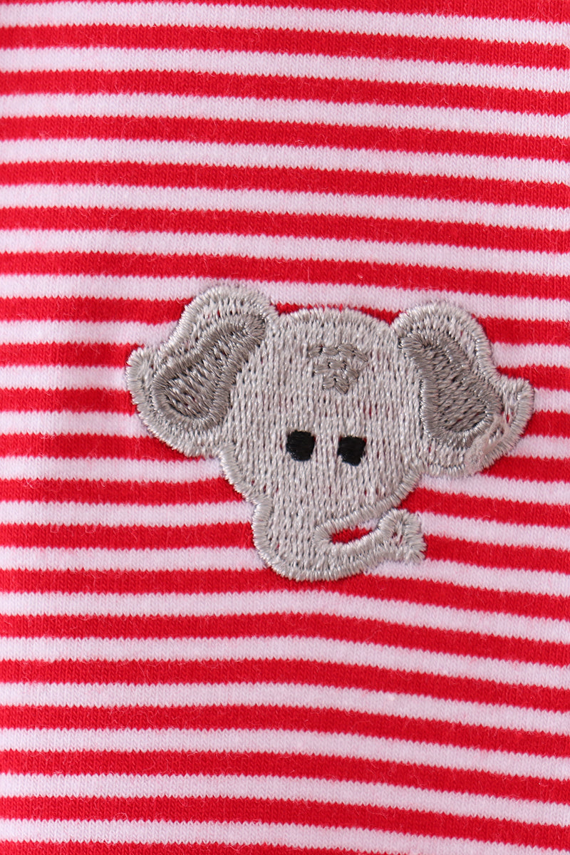 Premium Red Tennessee stripe elephant embroidery button down shirt - Aaria Tees Aaria Tees