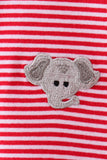 Premium Red Tennessee stripe elephant embroidery button down shirt - Aaria Tees Aaria Tees