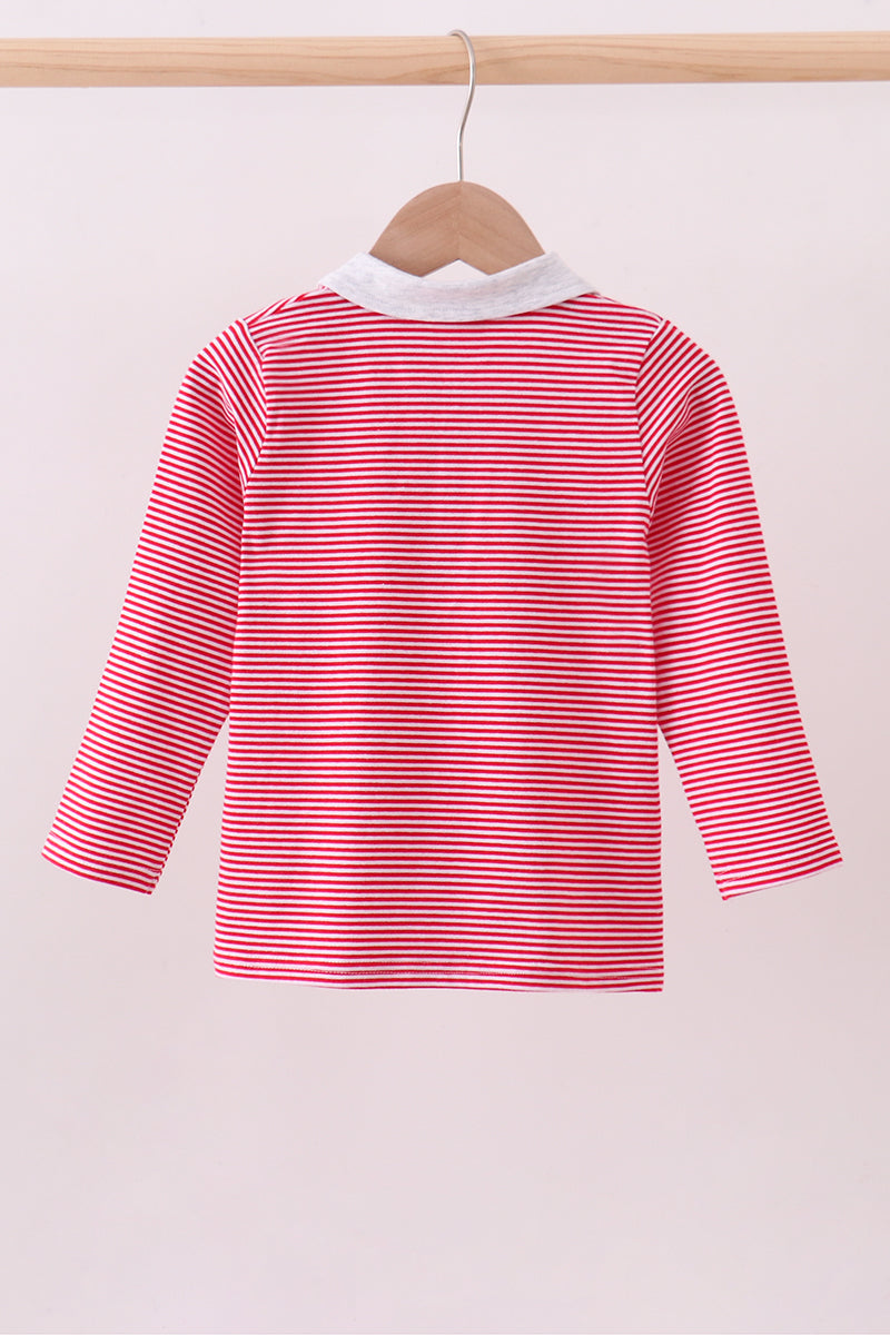 Premium Red Tennessee stripe elephant embroidery button down shirt - Aaria Tees Aaria Tees