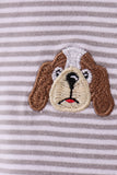 Premium Orange Tennessee stripe puppy embroidery button down shirt - Aaria Tees Aaria Tees