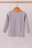 Premium Orange Tennessee stripe puppy embroidery button down shirt - Aaria Tees Aaria Tees