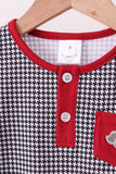 Premium Maroon Alabama elephant embroidery gingham pants set Aaria Tees