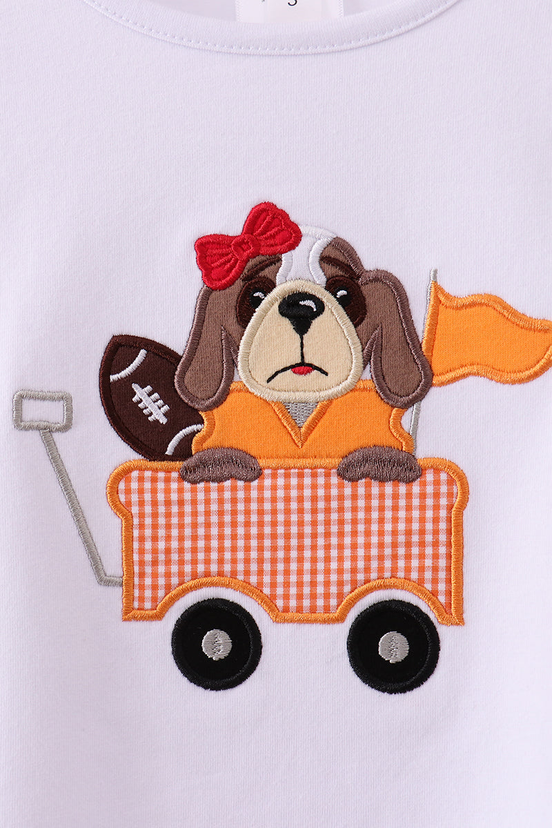 Premium White Tennessee puppy applique top - Aaria Tees Aaria Tees