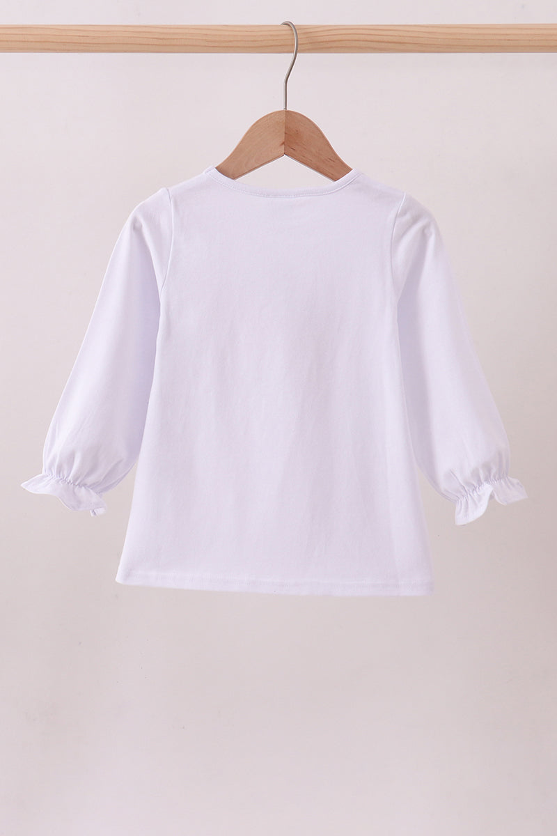 Premium White Tennessee puppy applique top - Aaria Tees Aaria Tees