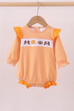Premium Orange Tennessee puppy football embroidery gingham ruffle bubble - Aaria Tees Aaria Tees