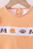 Premium Orange Tennessee puppy football embroidery ruffle pants set - Aaria Tees Aaria Tees