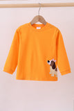 Premium Orange Tennessee puppy embroidery top - Aaria Tees Aaria Tees