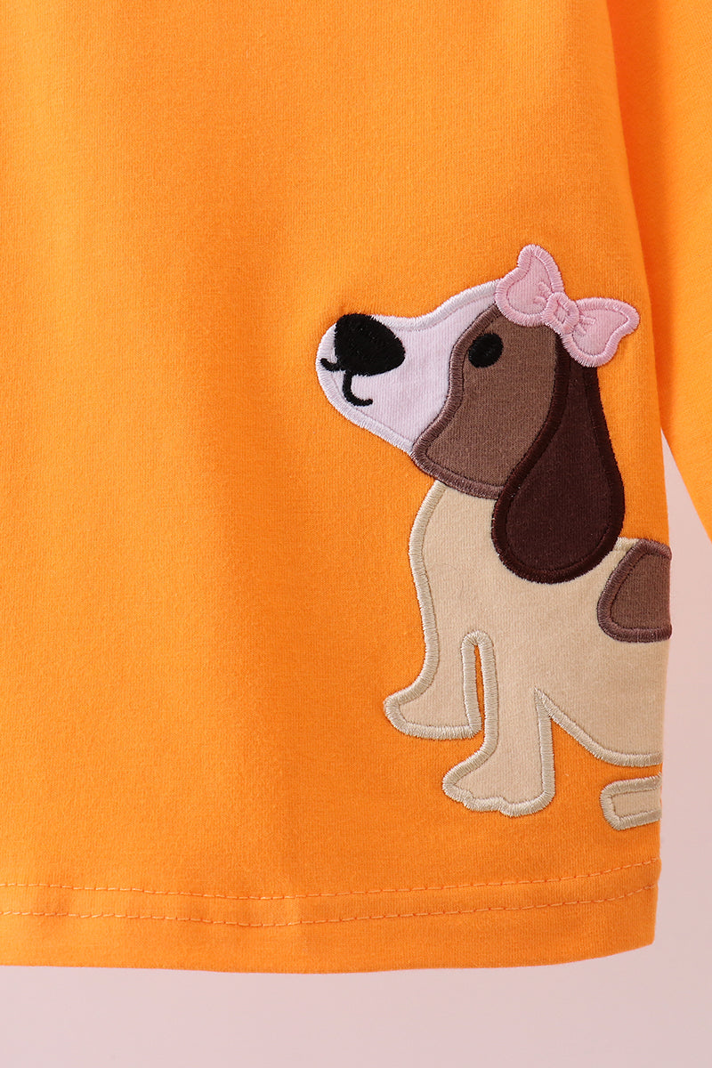 Premium Orange Tennessee puppy embroidery top - Aaria Tees Aaria Tees