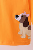 Premium Orange Tennessee puppy embroidery top - Aaria Tees Aaria Tees