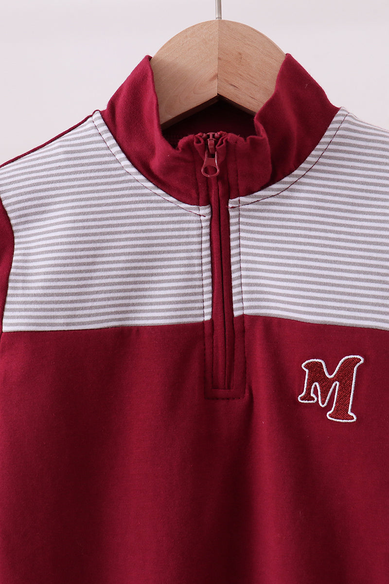 Premium Maroon Mississippi embroidery top - Aaria Tees Aaria Tees