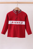 Premium Maroon Alabama embroidery top - Aaria Tees Aaria Tees